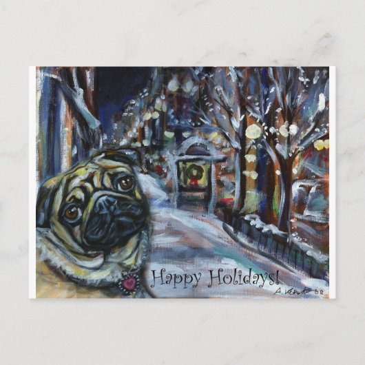 Carte Postale Scène hivernale carlin (Devant)