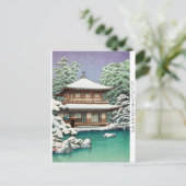 Carte Postale Scène hivernale cool orientale japonaise Hasui Kaw (Debout devant)