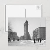 Carte Postale Scène hivernale du Flatiron Building, 1905 (Devant / Derrière)