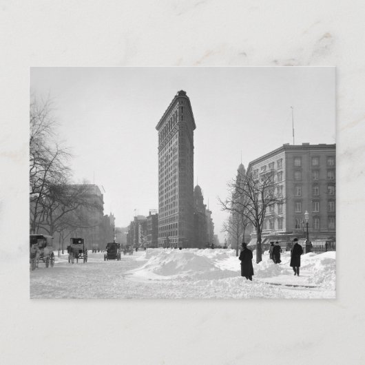 Carte Postale Scène hivernale du Flatiron Building, 1905 (Devant)