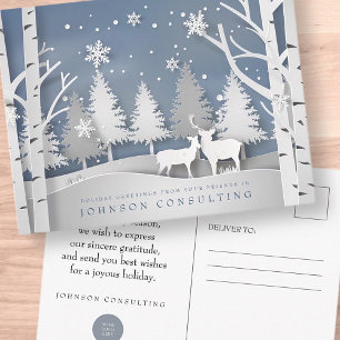 Carte Postale Scène hivernale moderne Salutations