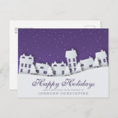 Carte Postale Scène hivernale moderne | Salutations (Devant / Derrière)