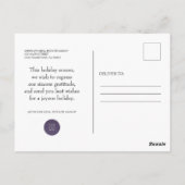 Carte Postale Scène hivernale moderne | Salutations de la saison (Dos)