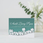 Carte Postale Scène hivernale moderne | Salutations du Nouvel An (Debout devant)