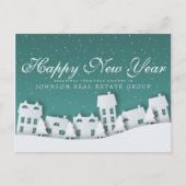 Carte Postale Scène hivernale moderne | Salutations du Nouvel An (Devant)
