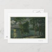 Carte Postale Scène Lune sur le lac (Devant / Derrière)