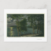 Carte Postale Scène Lune sur le lac (Devant)