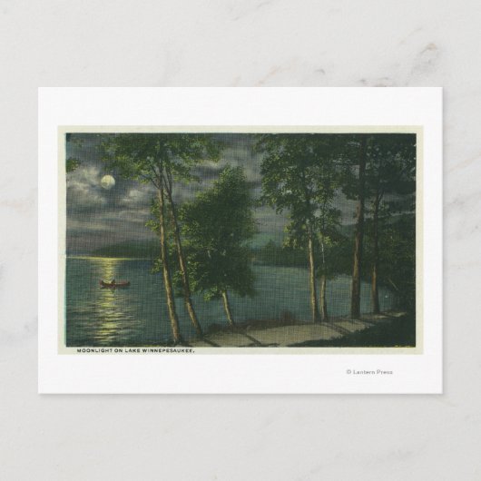 Carte Postale Scène Lune sur le lac (Devant)
