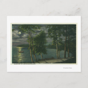Carte Postale Scène Lune sur le lac