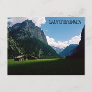 Carte Postale Scène montagneuse de Lauterbrunnen Suisse