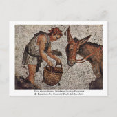 Carte Postale Scène Mosaïque Au Sol, Fragment Enfant Et Âne (Devant)