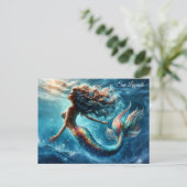 Carte Postale Scène mythique gracieuse de sirène (Debout devant)