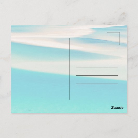 Carte Postale Scène océanique Plage d'été  Bleu Merci   (Dos)