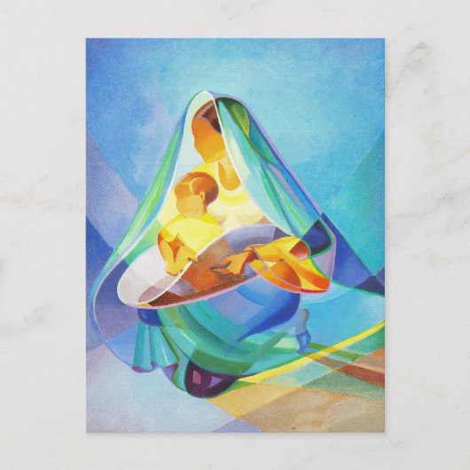 Carte Postale Scène orientale de nativité, Mary, Jésus, (Devant)