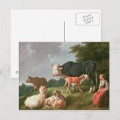 Carte Postale Scène pastorale (Devant / Derrière)
