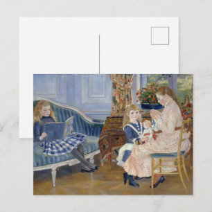 Carte Postale Scène pastorale d'enfance Renoir dans un style cot