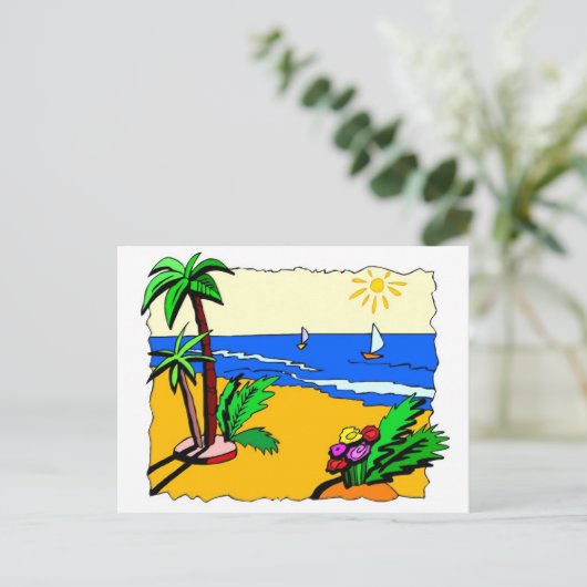 Carte Postale Scène Plage (Debout devant)