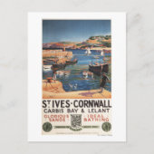 Carte Postale Scène portuaire avec Girl and Gulls Railway (Devant)