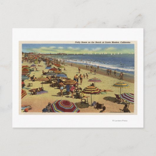 Carte Postale Scène quotidienne sur la plage (Devant)