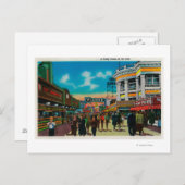 Carte Postale Scène quotidienne sur le Pike, Long Beach (Devant / Derrière)