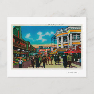 Carte Postale Scène quotidienne sur le Pike, Long Beach