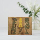 Carte Postale scène rituel de la gravure de roche (Debout devant)