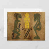 Carte Postale scène rituel de la gravure de roche (Devant / Derrière)