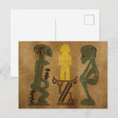 Carte Postale Scène rituelle africaine abstraite (Devant / Derrière)