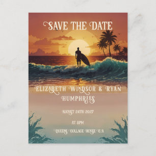 Carte Postale Scène romantique Sunset Beach avec élégance tropic