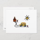 Carte Postale Scène scolaire (Devant / Derrière)