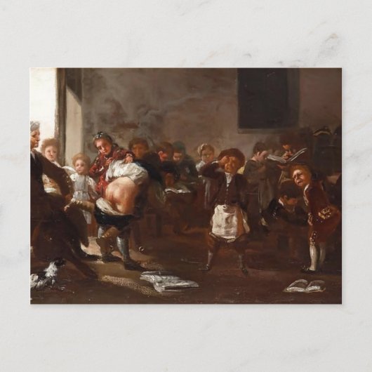 Carte Postale Scène scolaire par Francisco Goya (Devant)
