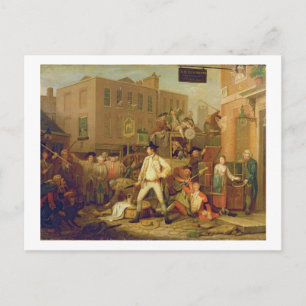 Carte Postale Scene sur Londres Street, 1770 (oil on canvas)