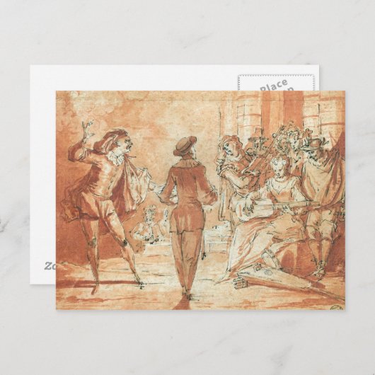 Carte Postale Scène théâtrale (Devant / Derrière)