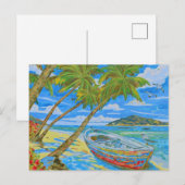 Carte Postale Scène tropicale 2  (Devant / Derrière)