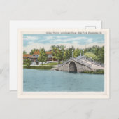 Carte Postale Scène vintage de Bloomington Illinois Park (Devant / Derrière)