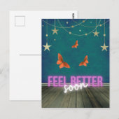 Carte Postale Scène Whimsical Butterfly Se Bien Bientôt (Devant / Derrière)