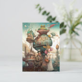 Carte Postale Scène Whimsical Couple Surréaliste (Debout devant)