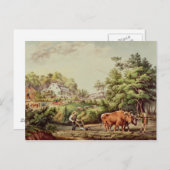 Carte Postale Scènes américaines de ferme (Devant / Derrière)