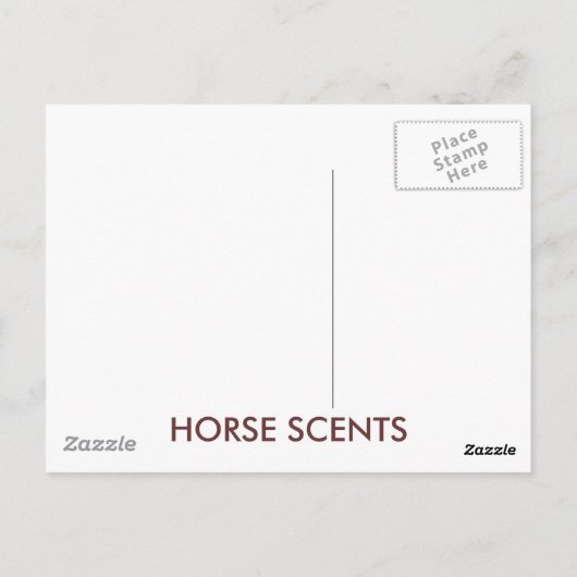 CARTE POSTALE SCÈNES CHEVAUX (Dos)