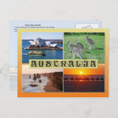 Carte Postale Scènes d'Australie (Devant / Derrière)