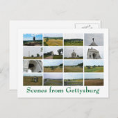 Carte Postale Scènes de Gettysburg (Devant / Derrière)