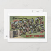 Carte Postale Scènes de grandes lettres - Berkeley Springs, WV (Devant / Derrière)