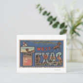 Carte Postale Scènes de grandes lettres du Texas (occidental) (Debout devant)