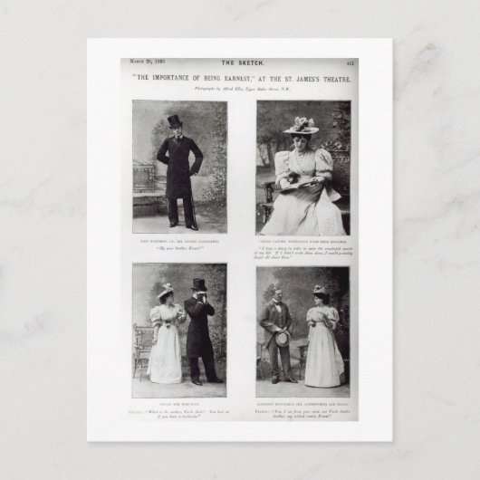 Carte Postale Scènes de l'importance d'être plus sérieux, par Os (Devant)