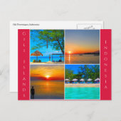 Carte Postale scènes des îles gili (Devant / Derrière)