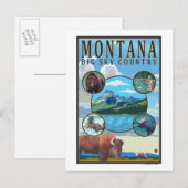 Carte Postale Scènes d'état du Montana (Devant / Derrière)