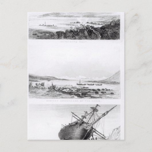 Carte Postale Scènes du "Beagle" en réparation (Devant)