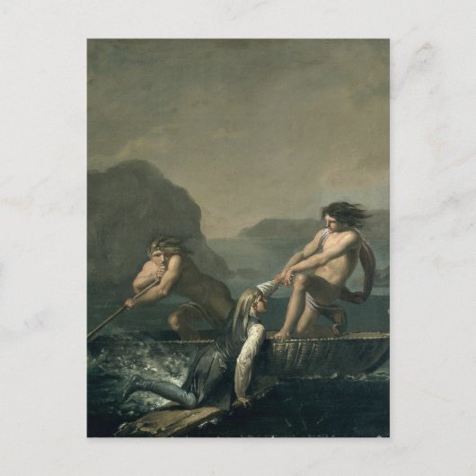 Carte Postale Scènes du "voyage souterrain de Niels Klim" (Devant)