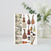 Carte Postale Scènes et instruments de musique (Debout devant)