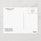 Carte Postale Scènes et instruments de musique (Dos)